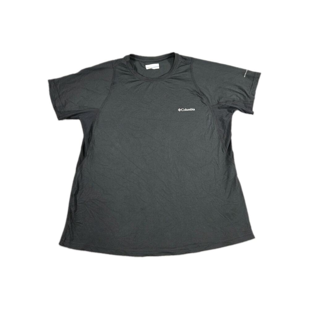Columbia Athletic T Shirt Sz XL Omni Wick Performance Short Sleeve Women's Black